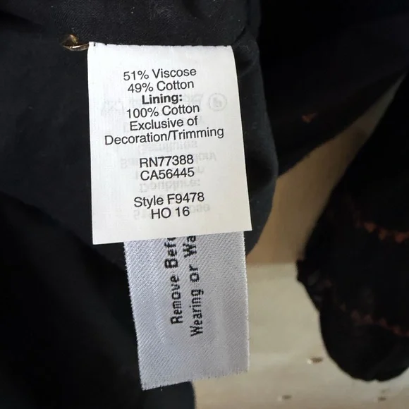 Madewell Embroidered Signal Mini Dress in Black/Red Stitching Size Medium - Picture 5 of 6